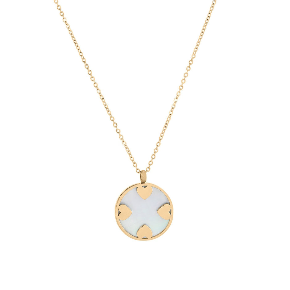 Collier en acier cœurs