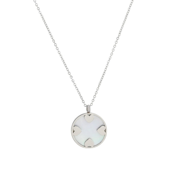 Collier en acier cœurs