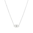 Collier en acier œil blanche