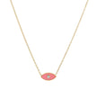 Collier en acier œil rose