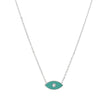 Collier en acier œil vert