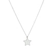 Collier en acier étoile blanche