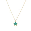 Collier en acier étoile vert
