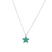 Collier en acier étoile vert