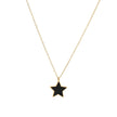 Collier en acier étoile noir