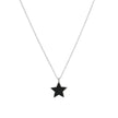 Collier en acier étoile noir
