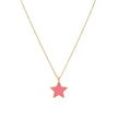 Collier en acier étoile rose