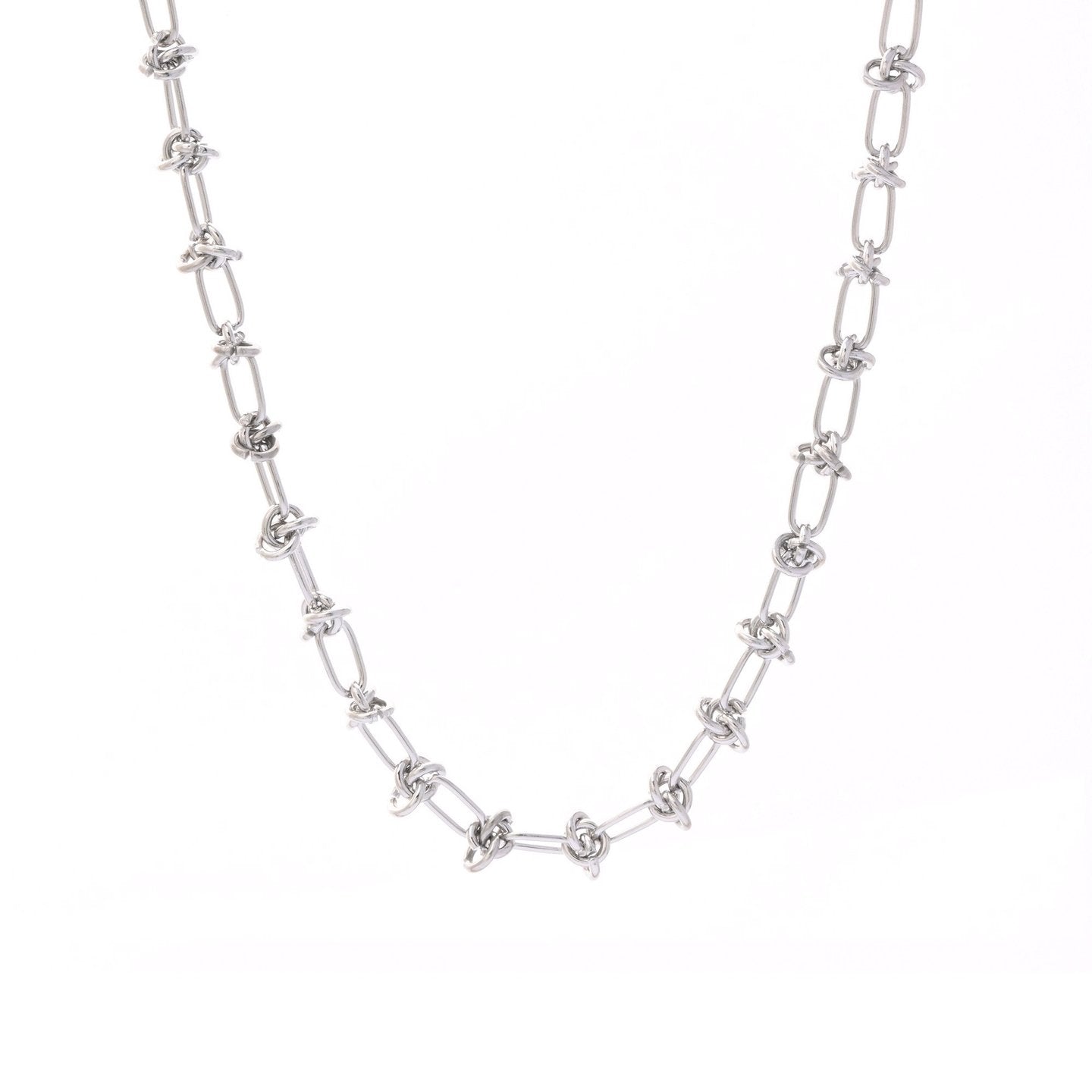 Collier en acier avec nœud