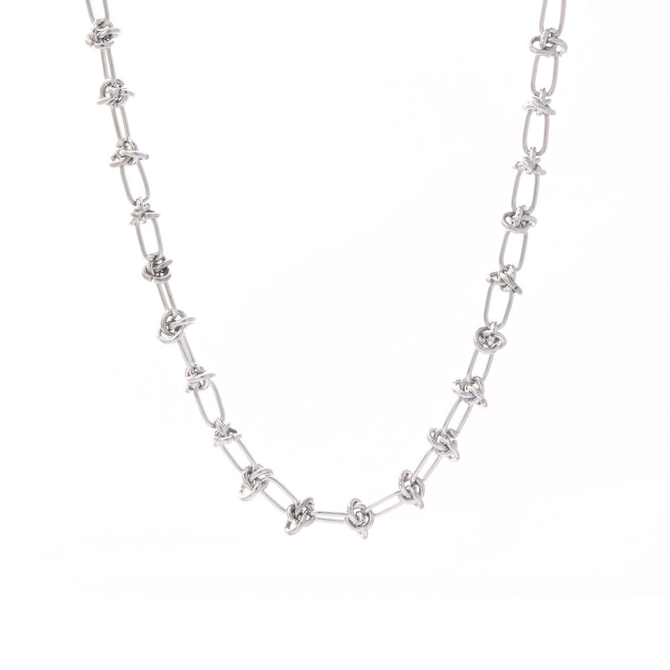 Collier en acier avec nœud