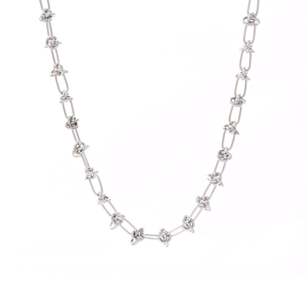 Collier en acier avec nœud