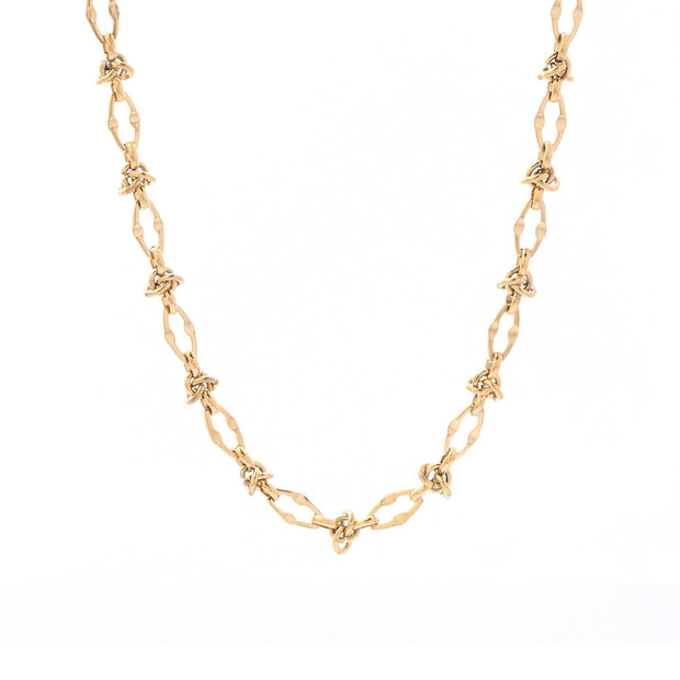 Collier en acier entrelacés