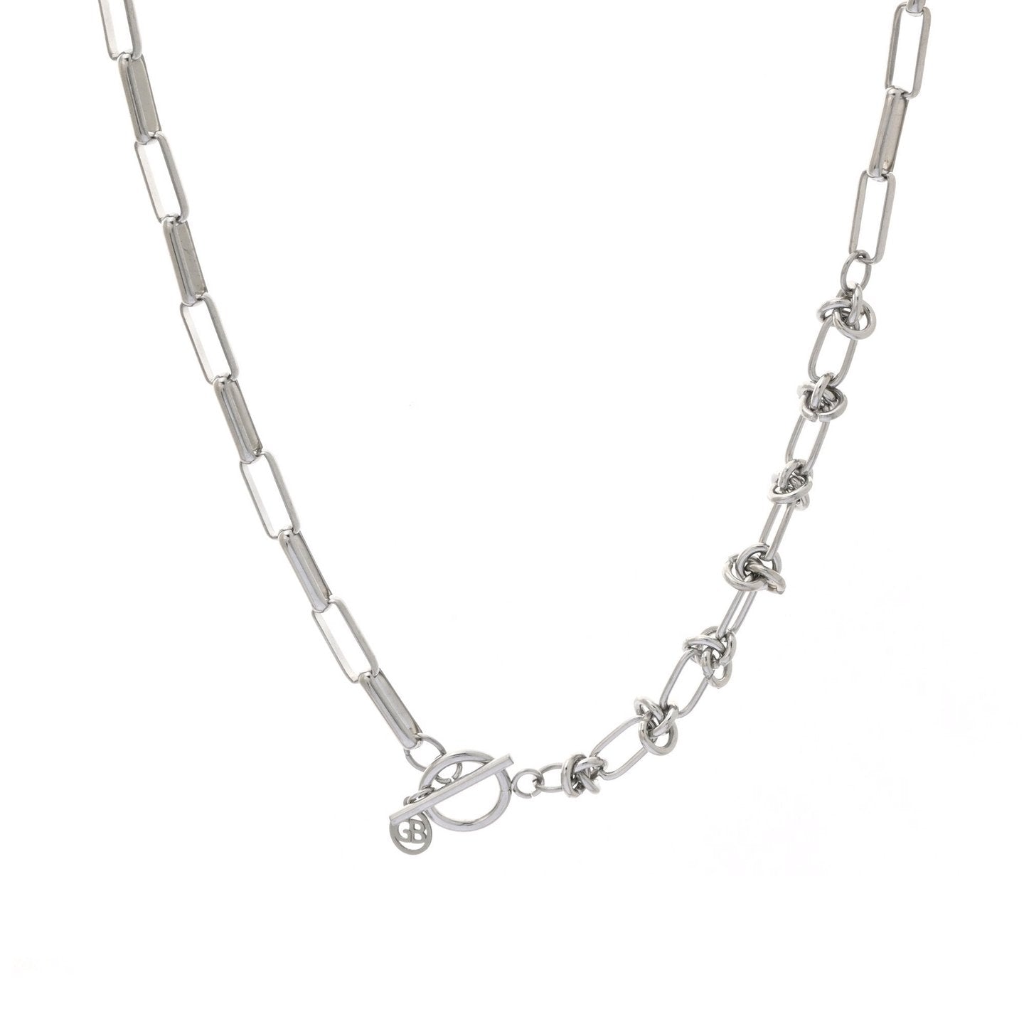 Collier en acier épais avec noeud