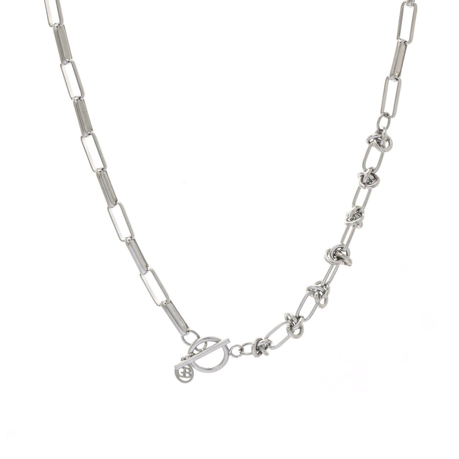 Collier en acier épais avec noeud