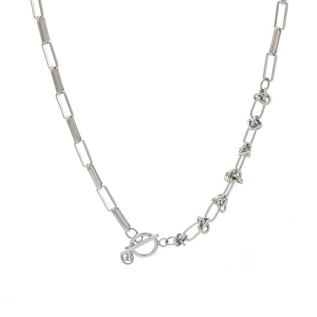 Collier en acier épais avec noeud