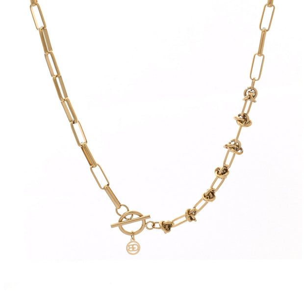 Collier en acier épais avec noeud