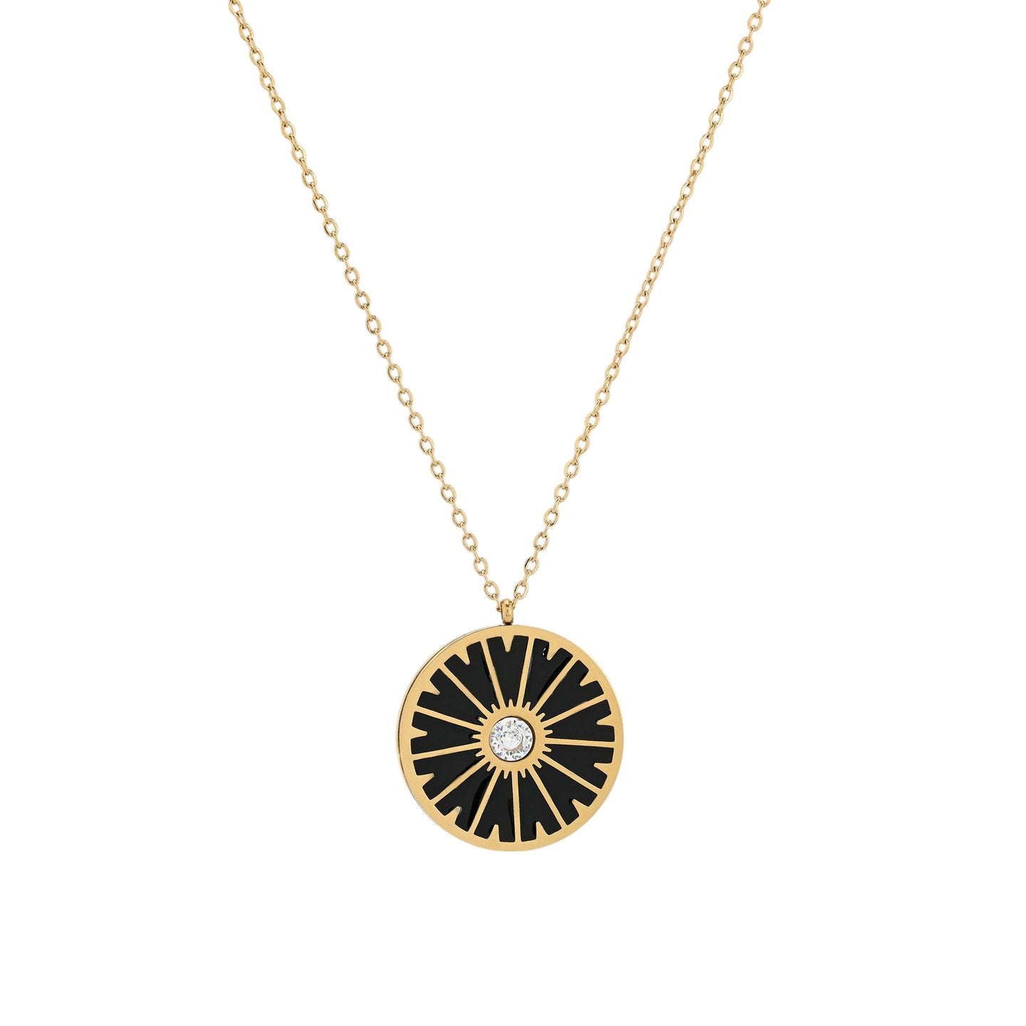 Collier en acier roue noir