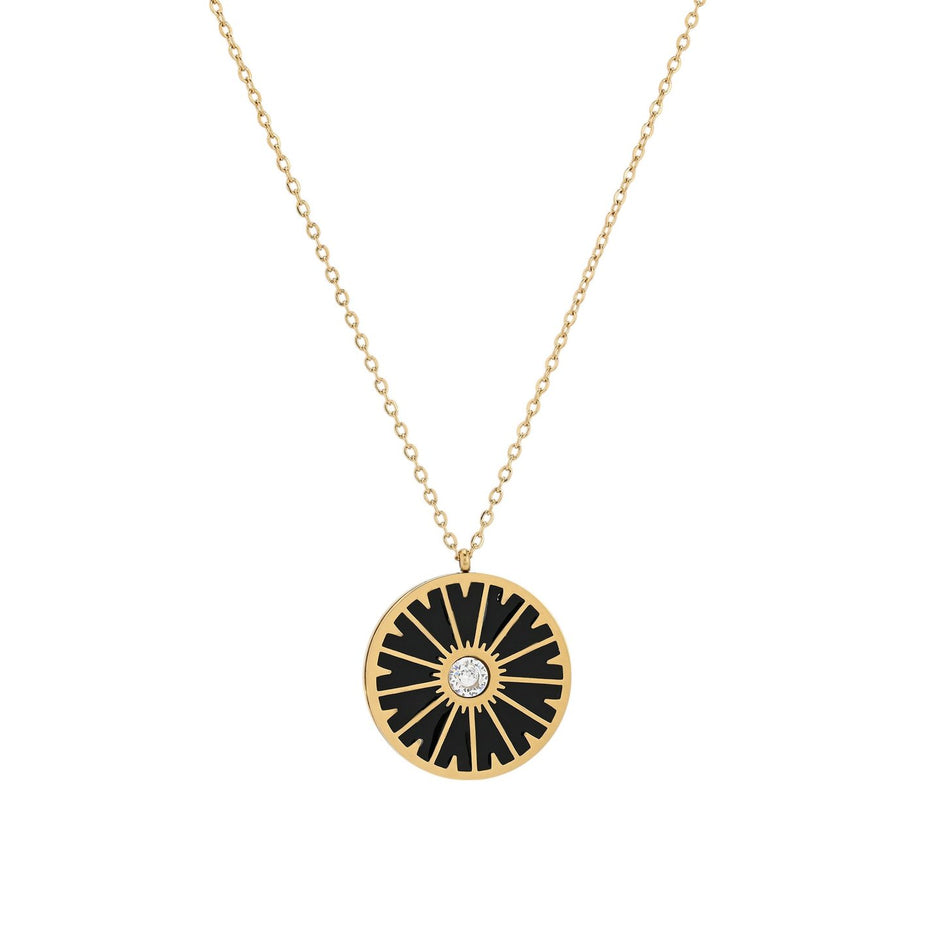 Collier en acier roue noir