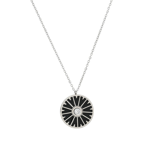 Collier en acier roue noir