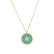 Collier en acier roue vert