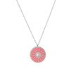 Collier en acier roue rose