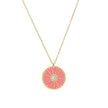 Collier en acier roue rose
