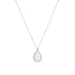 Collier en acier nacre ovale