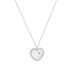 Collier en acier avec nacre cœur