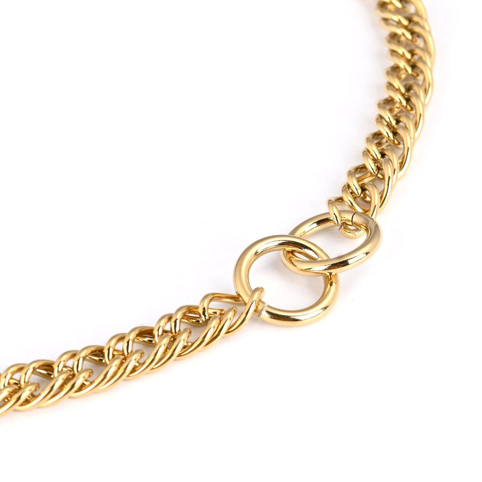 Collier en acier cercles entrelacé