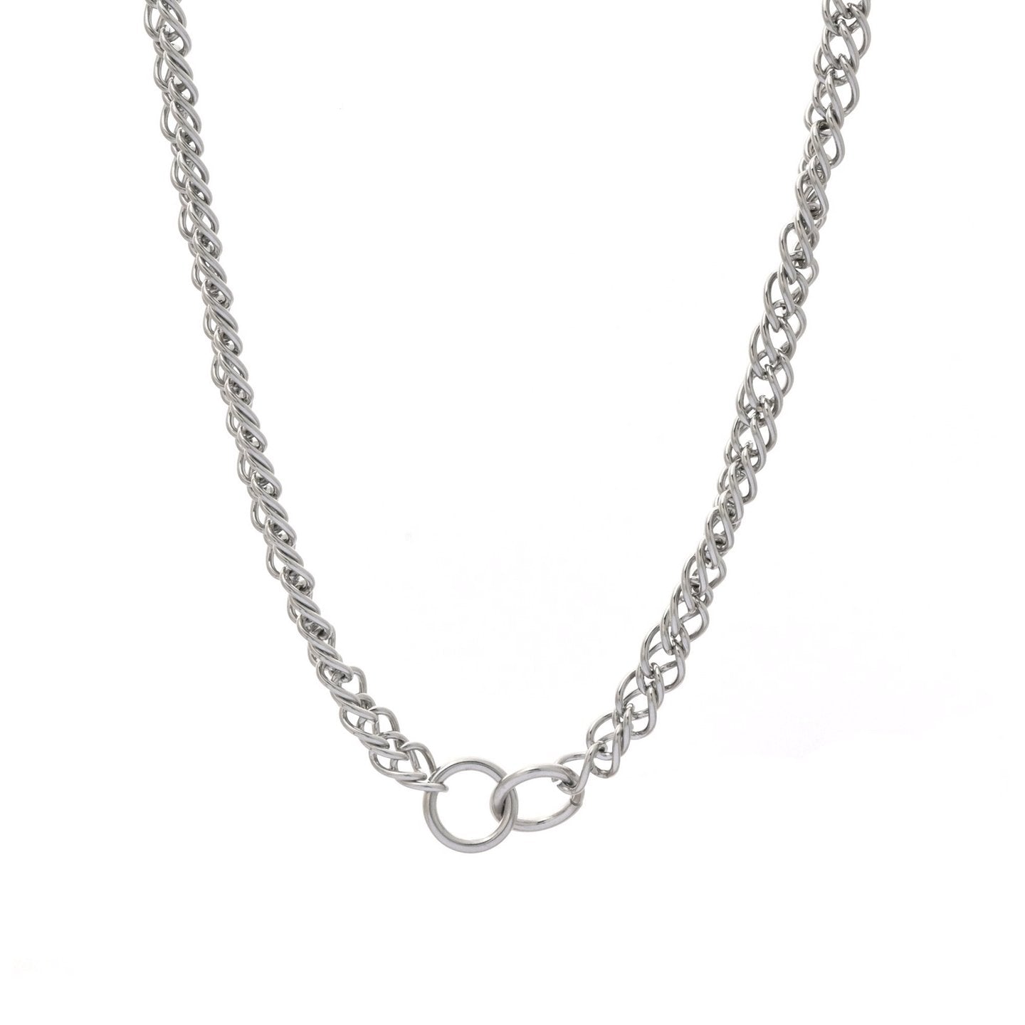 Collier en acier cercles entrelacé