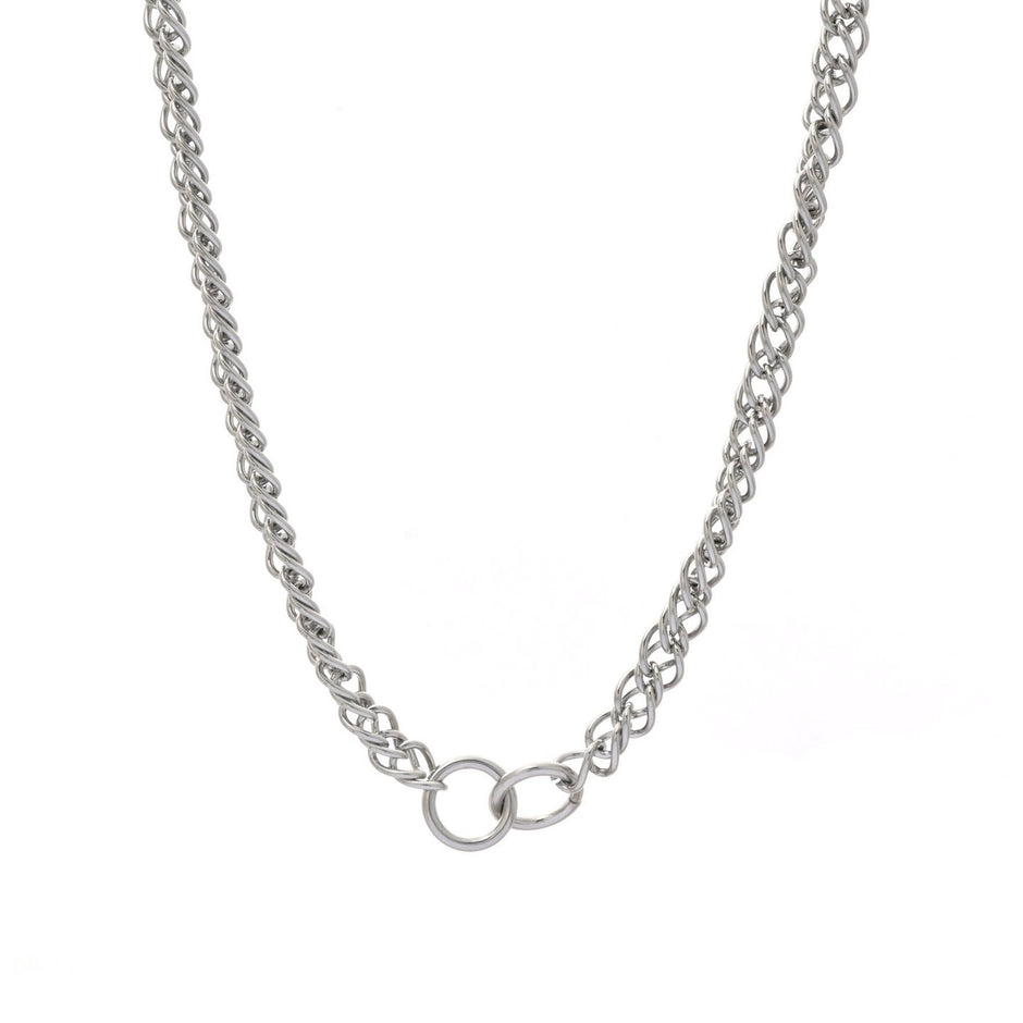Collier en acier cercles entrelacé