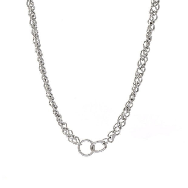 Collier en acier cercles entrelacé