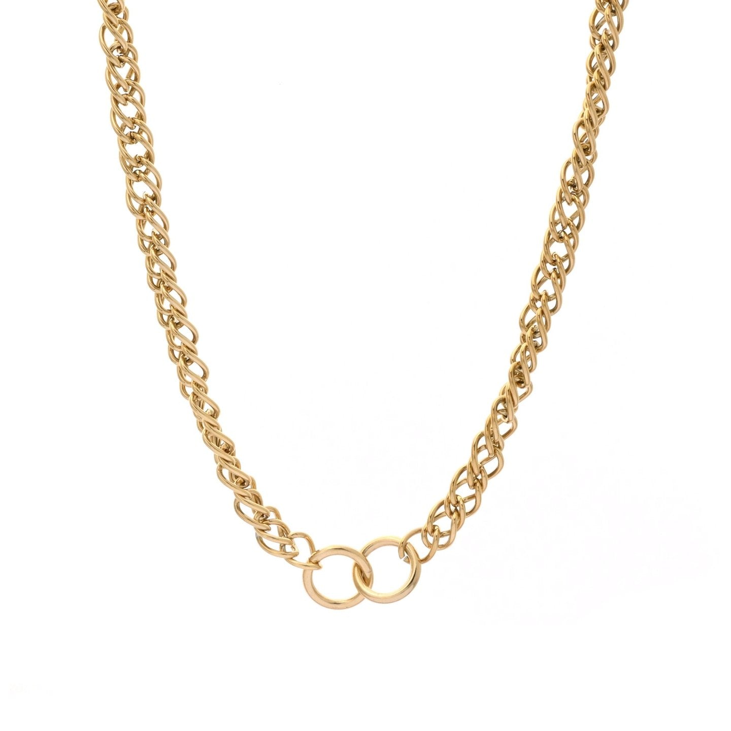 Collier en acier cercles entrelacé