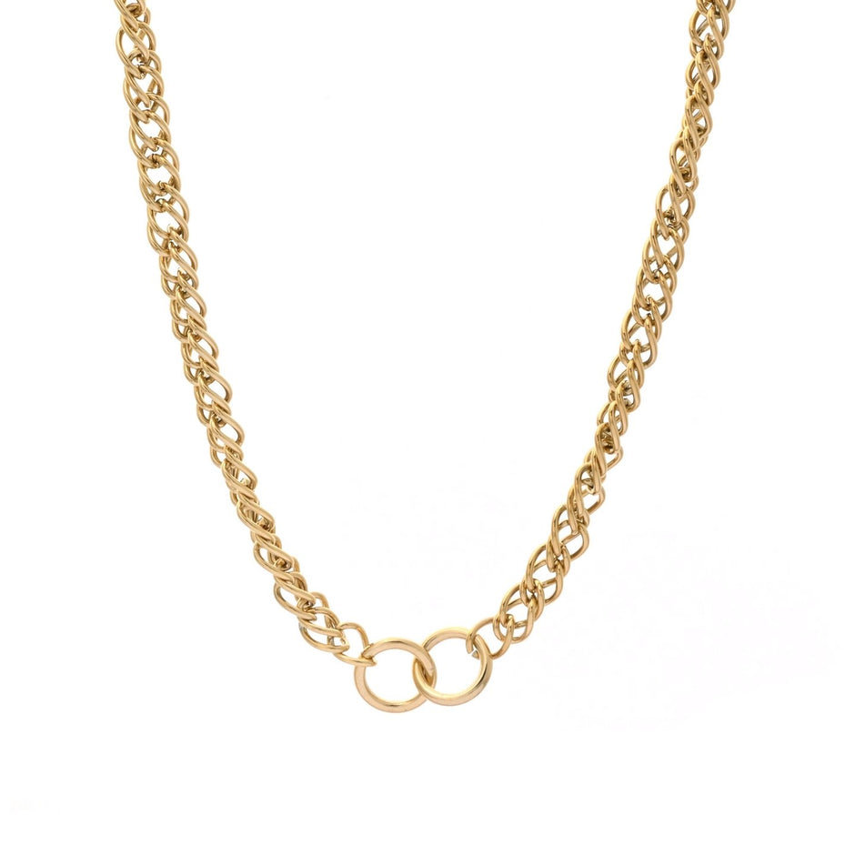Collier en acier cercles entrelacé