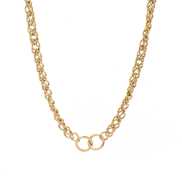 Collier en acier cercles entrelacé