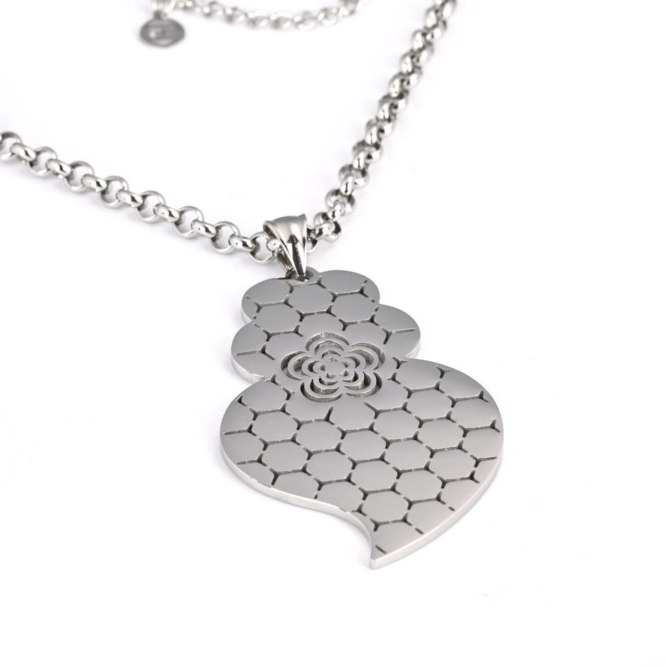 Collier en acier coração de viana