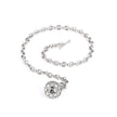 Collier en acier avec boule de brillants
