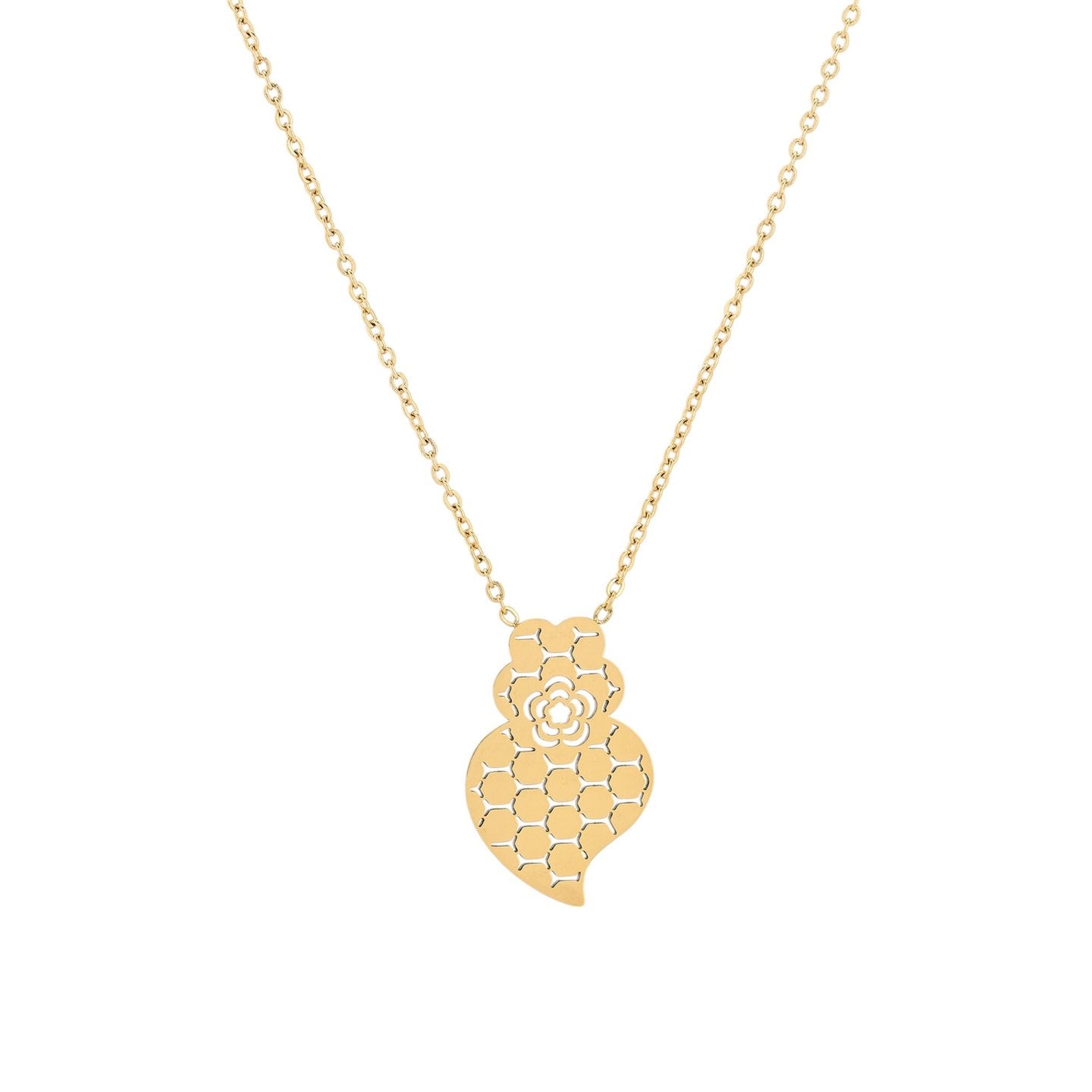 Collier en acier texture coração de viana