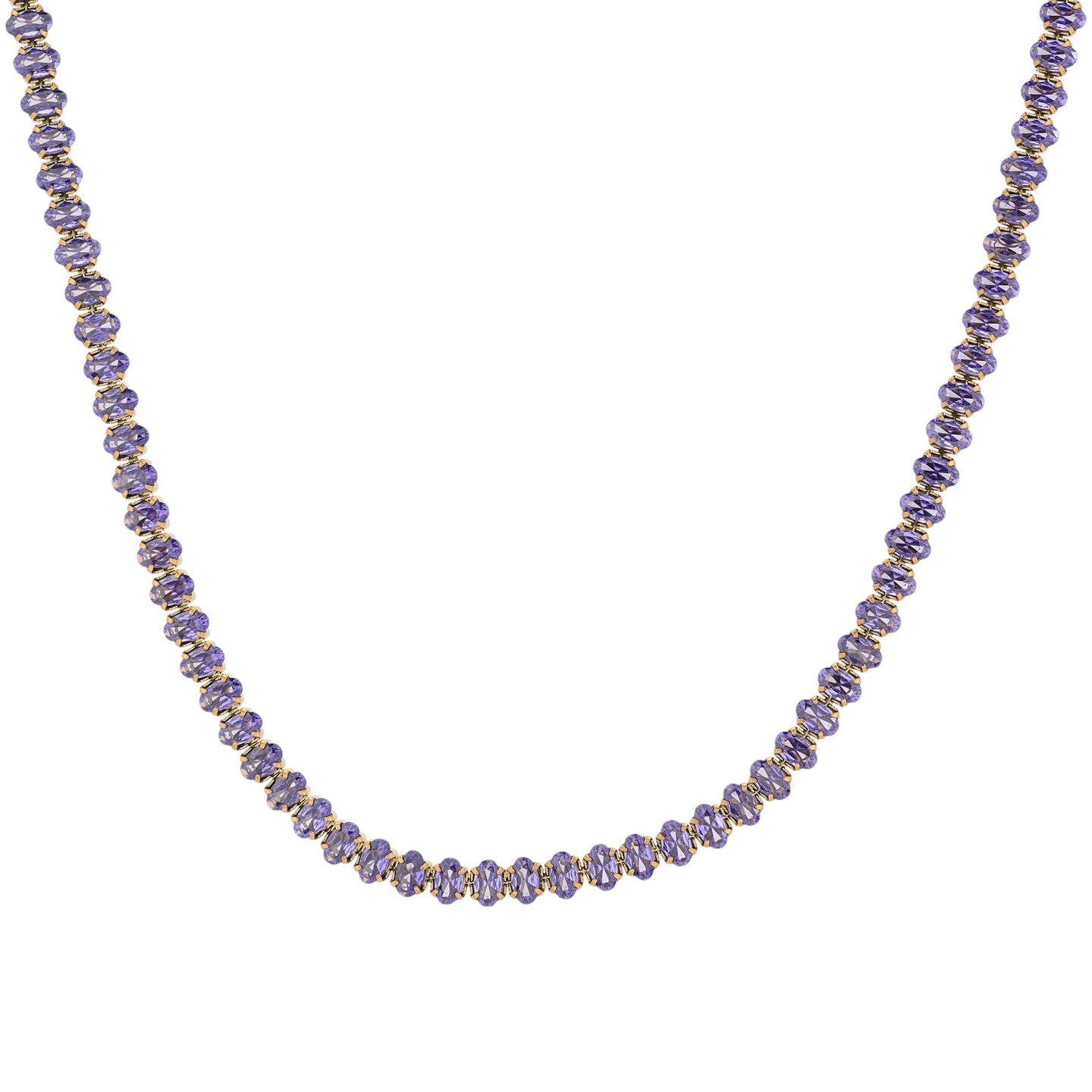 Collier en acier rivière ovale