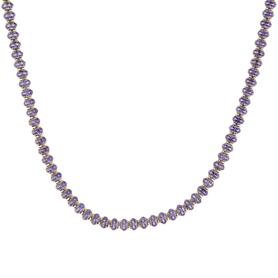 Collier en acier rivière ovale