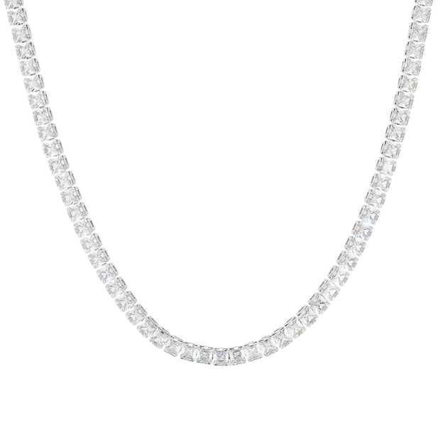 Collier en acier rivière carré