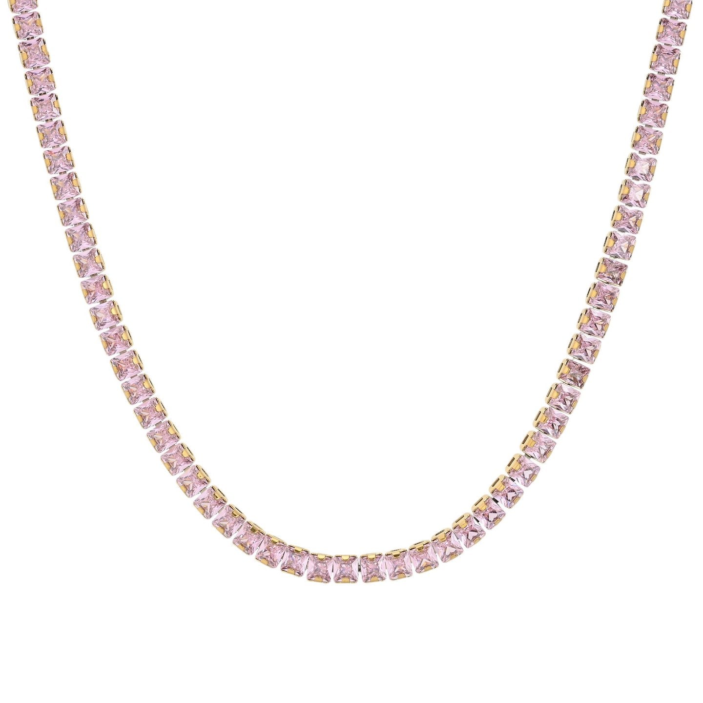 Collier en acier rivière carré