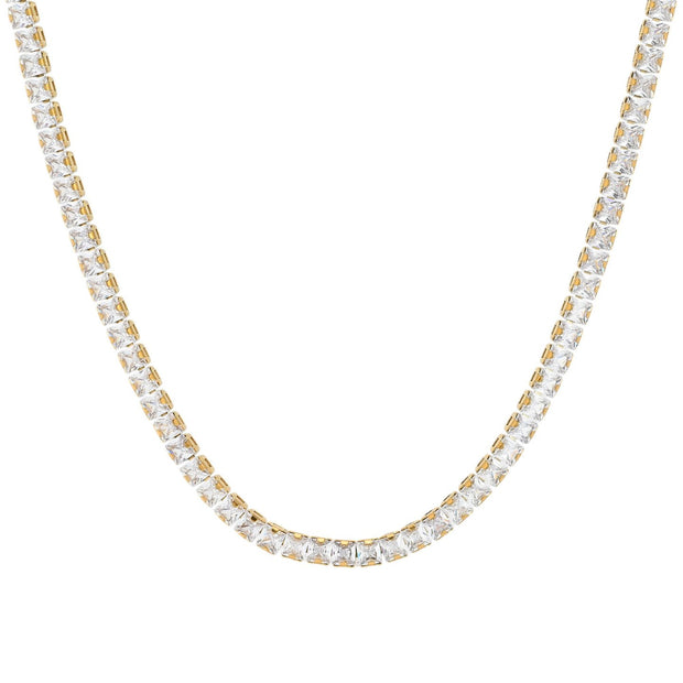 Collier en acier rivière carré