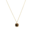 Collier en acier irrégulier pierre