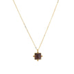 Collier en acier irrégulier pierre