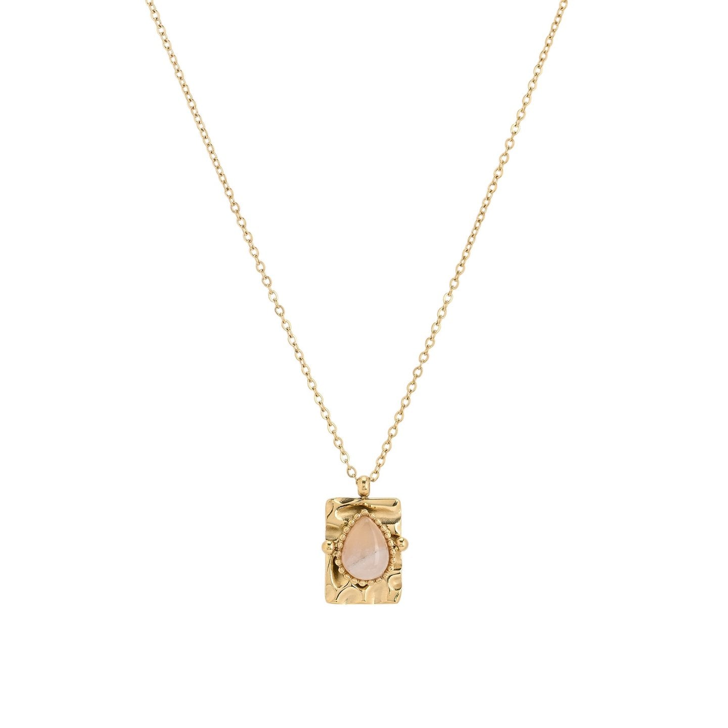 Collier en acier pendentif ovale