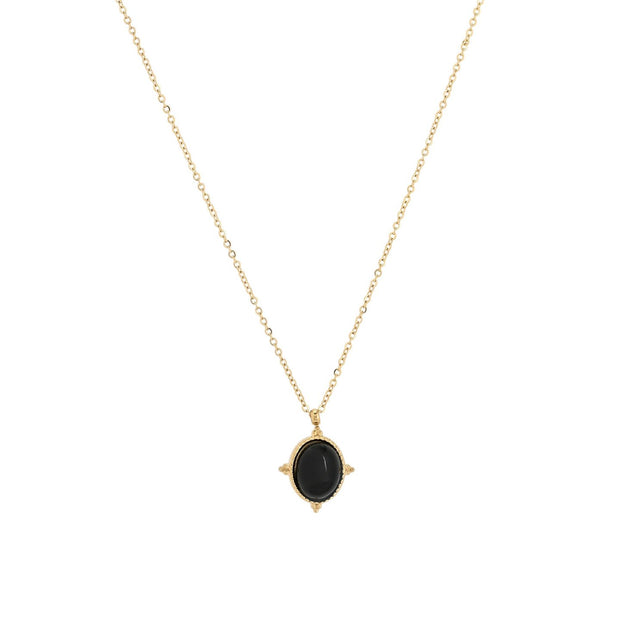 Collier en acier pendentif rond