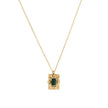 Collier en acier pendentif rectangulaire