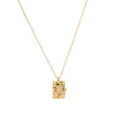 Collier en acier pendentif rectangulaire