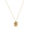 Collier en acier pendentif rectangulaire